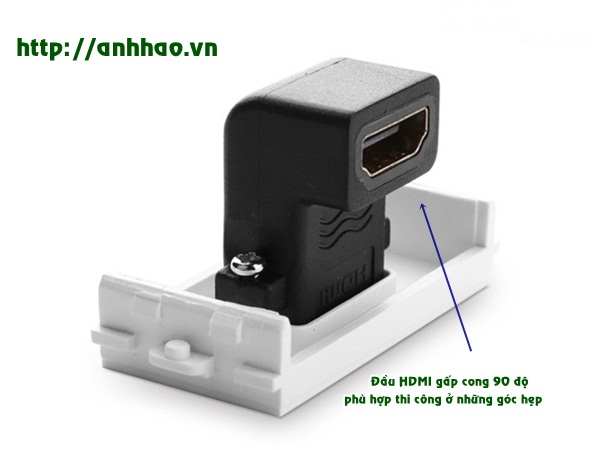 Nhân ổ cắm HDMI chuẩn wide gấp 90 độ